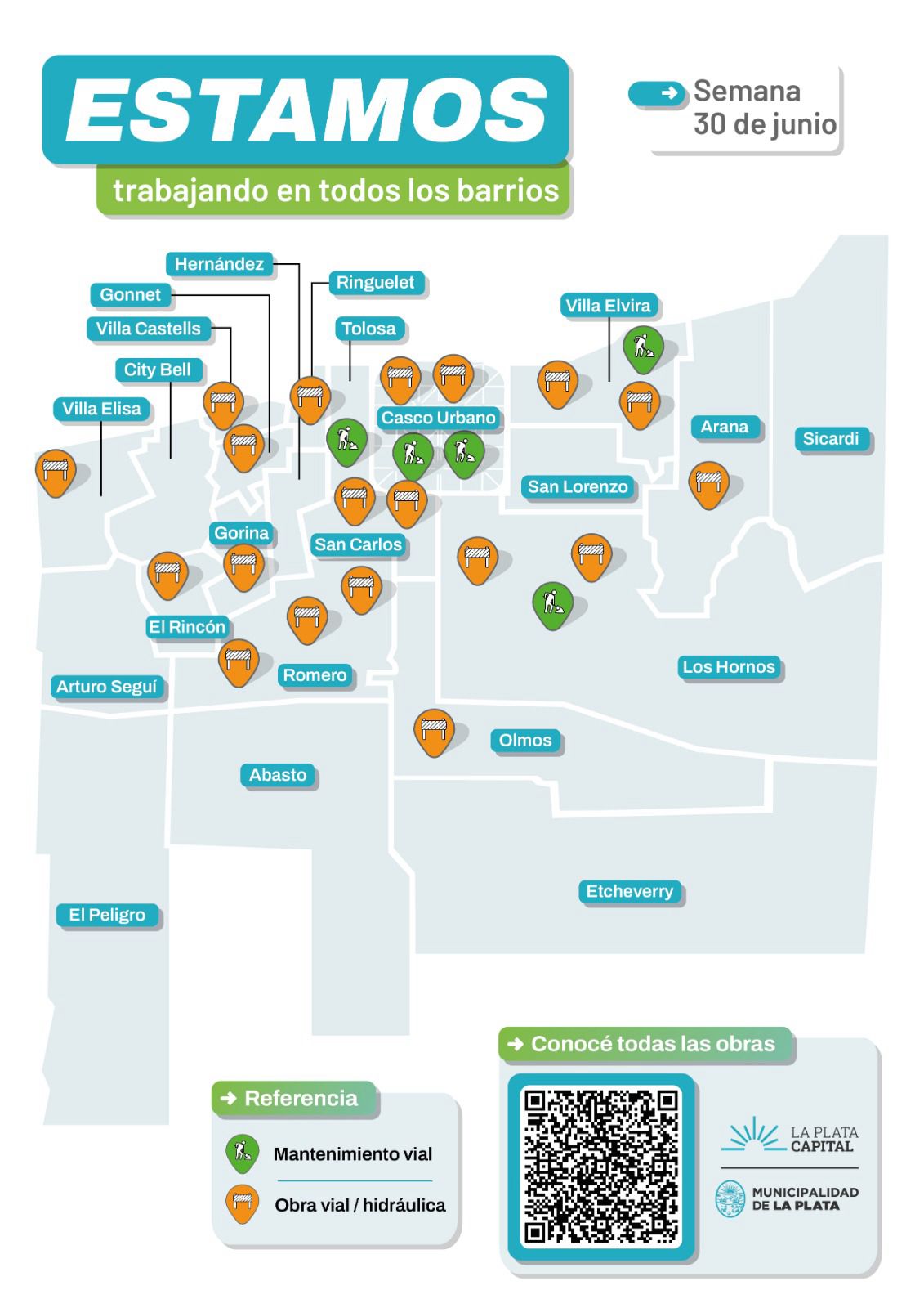 Mapa de obras La Plata